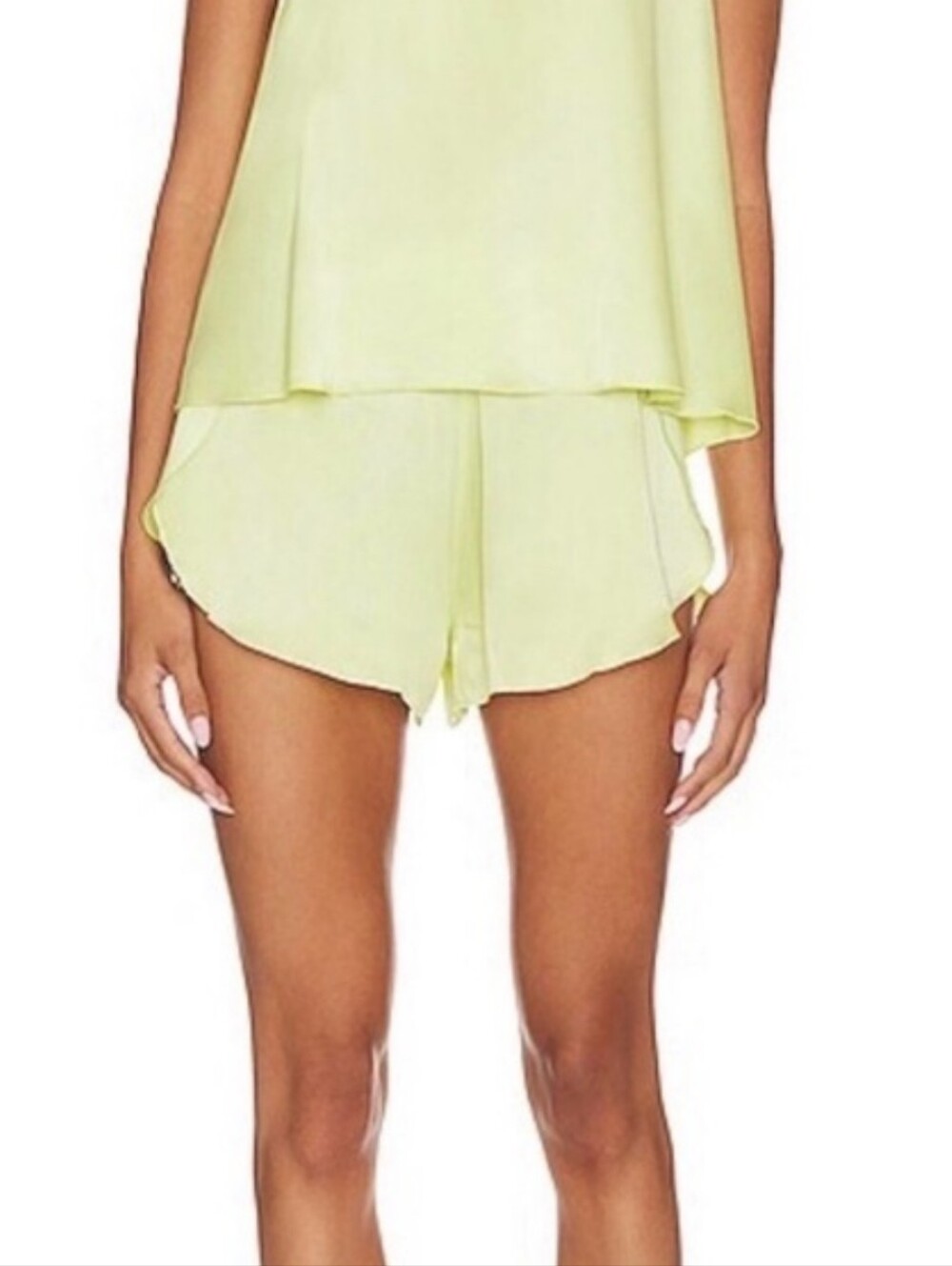 lunya Washable Silk Pale Green Elastic-Waist Pajama Shorts Only Size 2X